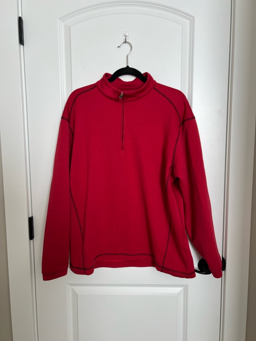 Pebble Beach Red Half-Zip Men's Pullover